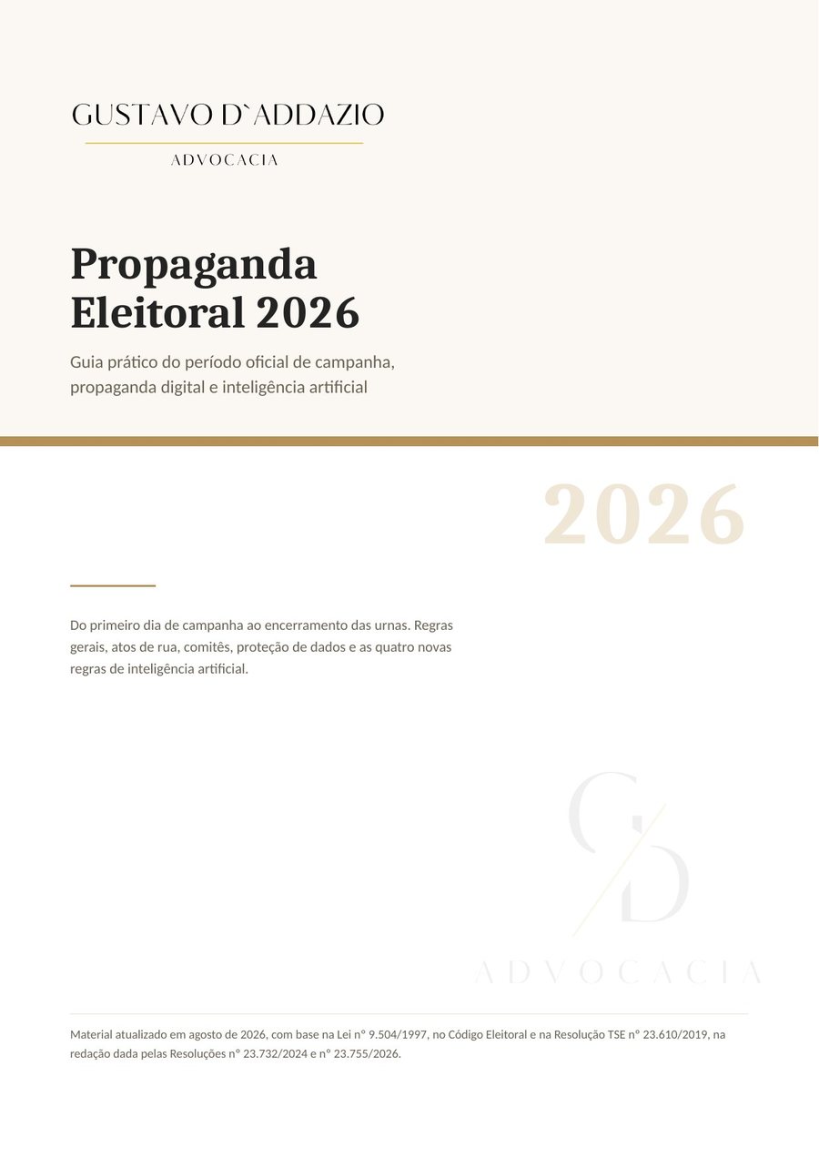 Capa do e-book Propaganda Eleitoral 2026